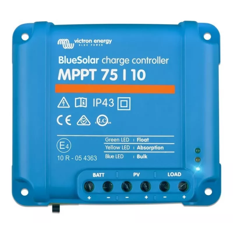 Päikeselaadimiskontroller BlueSolar PWM-LCD&USB 12/24V 10A, Victron Energy