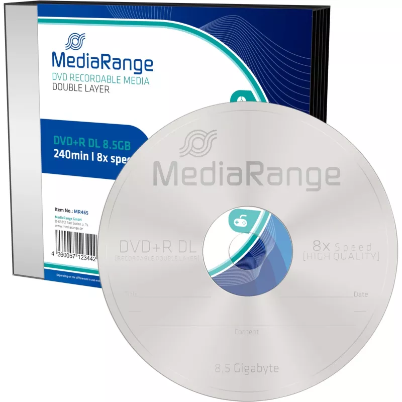 DVD+R DL MediaRange MR465 8,5 GB 5 tk
