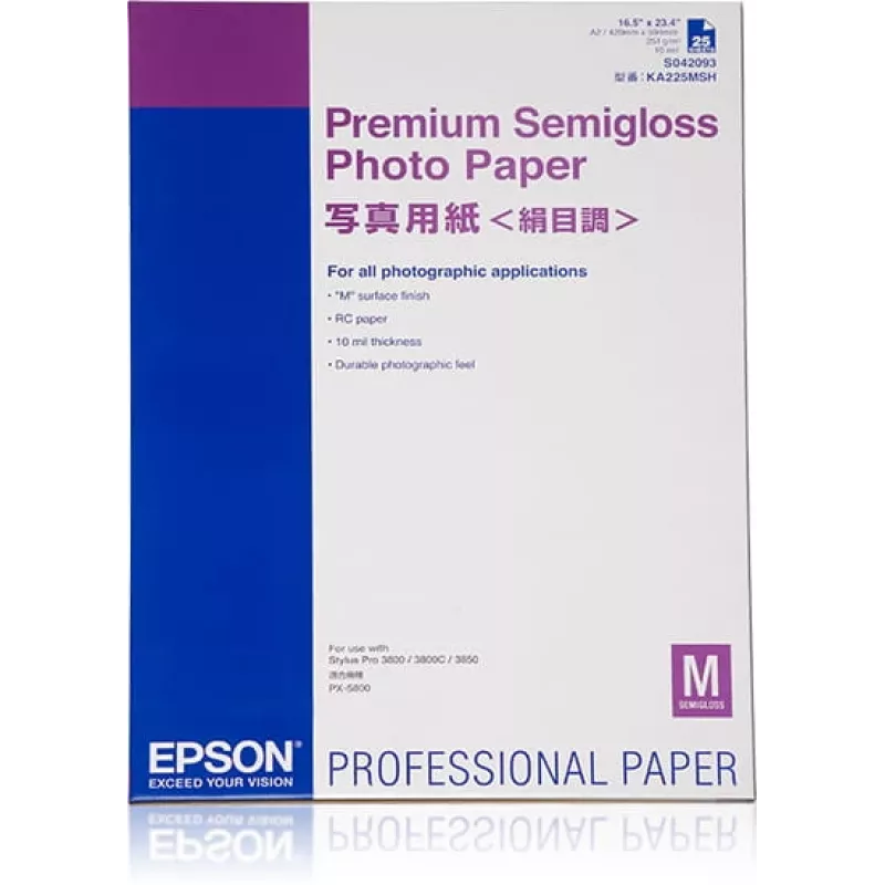 Epsoni Premium-poolmatt fotopaber, DIN A2, 250 g/m², 25 lehte