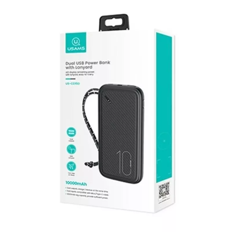 Kaasaskantav akupank USAMS PB56 10000mAh 2xUSB / USB-C / MicroUSB kiirlaadimine