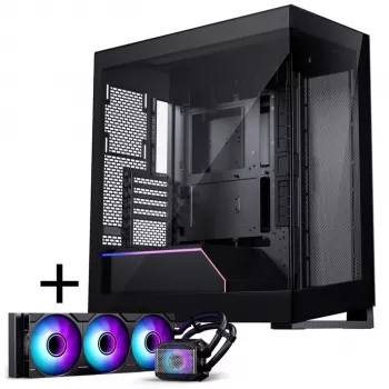 PHANTEKS NV-Serie NV5 MK2 ATX-korpus, karastatud klaas, DRGB - satiinmust + Glacier One 360M25 Gen2 DRGB AiO vedelikjahutus - 360 mm