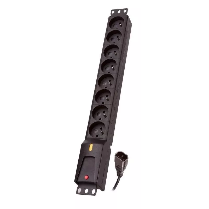 Lestar IEC toitepikendusjuhe, 8 pistikupesa, 19 inch rack, 3 m Lzrm 810 Bw G-a K. Cz 3,0 m Iec32
