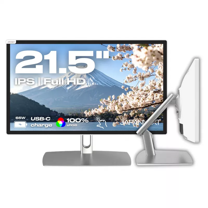 JAPANNEXT FHD puuteekraaniga monitor 54,61 cm (21,5 inch) 1920x1080 pikslit, IPS-paneel, 8 ms, 75 Hz, AMD FreeSync, HDMI, puuteekraan (JN-IPS2152FHDR-C65W-FLD-T)