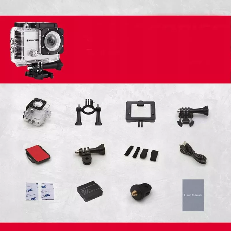 Ekstreemspordi kaamera AgfaPhoto Realimove AC5000 12 MP Full HD Wi-Fi
