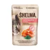 Märg kassitoit SHELMA lõhe ja tursaga kastmes, 4 x 85 g kotikest, 81% niiskust, 10% valku
