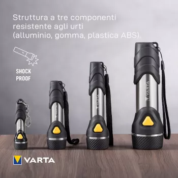 Käsilamp Varta Day Light Multi LED F20 must hõbedane kollane