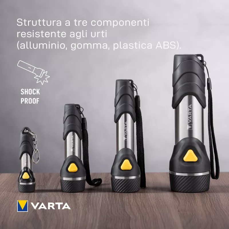 Käsilamp Varta Day Light Multi LED F20 must hõbedane kollane