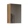 Vannitoa hoiusapp top e shop POLA 1DL ARTISAN — seinale paigaldatav, tamme raam, 400×220×600 mm, 3 riiulit