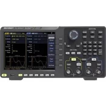 VOLTCRAFT FG-32502T funksioonigeneraator võrgutoitega 1 µHz - 250 MHz 2 kanaliga suvaline, müra, impulss, ristkülik, siinus, kolmnurk (FG-32502T)