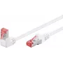 Goobay CAT 6 paigalduskaabel 1x 90° nurga all, S/FTP (PiMF), valge, 3 m - riivi sakk üleval, LSZH halogeenivaba, vask (51552)