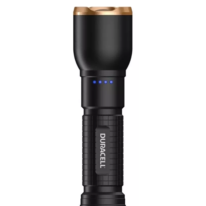 Taskulamp Duracell DF2500R — must, käeshoitav laetav taskulamp