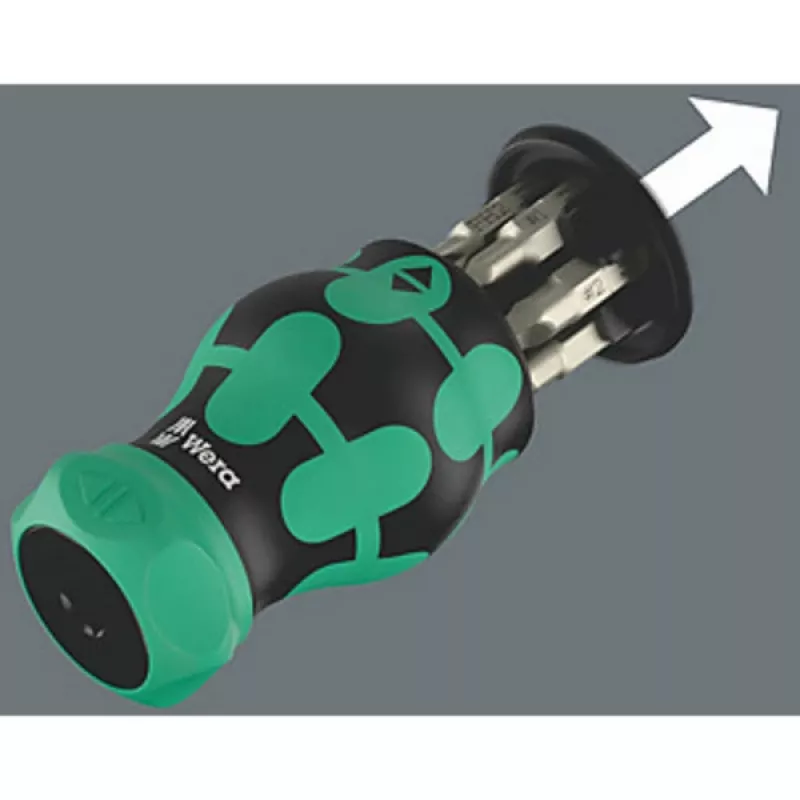 Wera KK Stubby Magazin RA 4 magnetiline bitihoidik, mudel 05008893001, kompaktne bitisalv