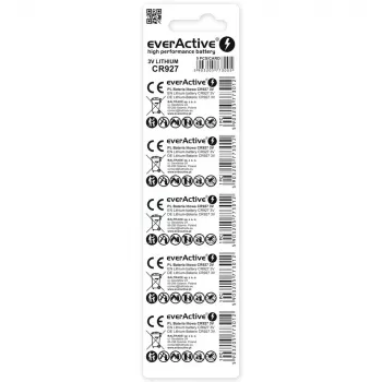 Liitium-nööpelement everActive CR927 3V, 30 mAh, nööp/münt, kõrgus 2,7 mm — pakendis 5 tk