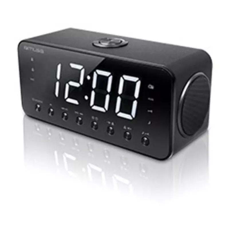 Kellraadio Muse M-192 CR — digitaalkell, FM-tuuner, 1,8-tolline LED-ekraan, must puit, AC 100–240 V, AAA varutoide