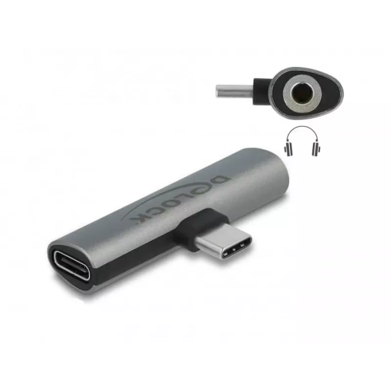 DeLOCK 64186 kaabli soovahetaja USB USB-C USB USB-C + 3,5 mm hall