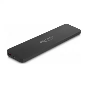 DeLOCK USB-C tüüpi Triple Display dokkimisjaam, 4K, USB 5 Gbps, LAN, SD, heli, PD 80 W