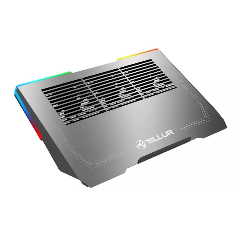 Sülearvutijahuti Tellur TLL491321 17,3-tollistele sülearvutitele, 3 ventilaatorit, RGB LED-valgustus