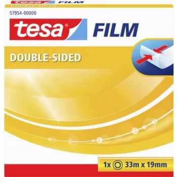 Tesa kahepoolne teip 57954, läbipaistev, 33 m x 19 mm