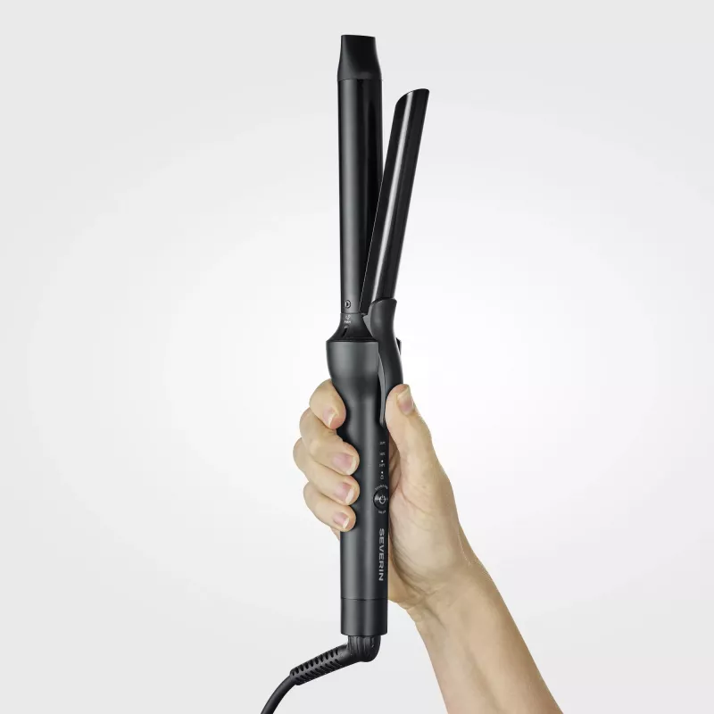 Juukse sirgendaja SEVERIN LS 0822 — Sooja tehnoloogiaga, 250 W, min 130 °C, keraamilised plaadid, 2,8 m juhe, must/hall