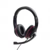 Juhtmega mängukõrvaklapid GEMBIRD MHS-03-BKRD — binauraalsed, ümberkõrvaklapid, 3,5 mm, 1,8 m kaabel, punane/must