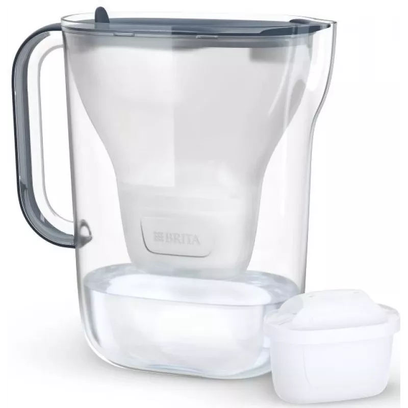 BRITA veefiltri kann Style Essential grafiithall koos 4 MAXTRA Pro filtriga, 2,4 L paak, 1,4 L filtreeritud vett
