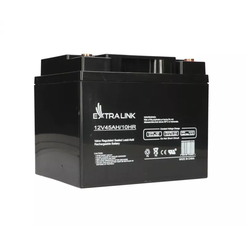 UPS-aku Extralink Accumulator AGM 12V 45Ah — suletud pliiaku (VRLA), 1 tk, must