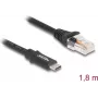Adapter DeLOCK USB 2.0 USB-C isane - Serial RS-232 RJ45 isane 1,8 m must