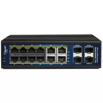 Hallatav lüliti ALLNET ALL-SGI8016PM L2+/L3 12x Gigabit Ethernet PoE
