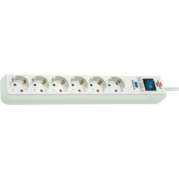 Pikendusjuhe hugo brennenstuhl 1159720216 — 6 pistikupesa, liigpingekaitse, Schuko, valge