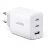 Seinalaadija UGREEN CD275 2× USB USB-C 65W valge — kahe USB-C 65W kiirlaadimine, 100–240 V sisend