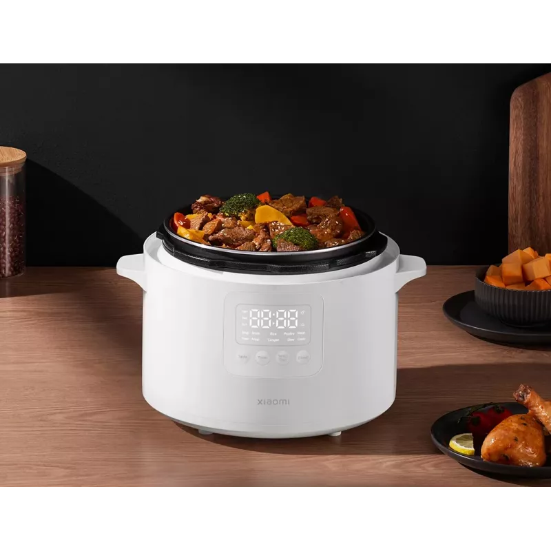 Elektriline kiirkeedukann Xiaomi 4,8 l — 1000 W, valge, eemaldatav pott, ekraan