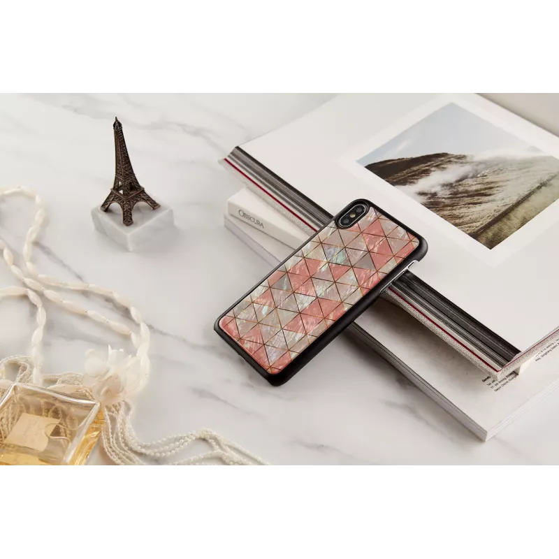 Kaitsev nutitelefoniümbris iKins iPhone XS Max jaoks — teemantmustriga, must