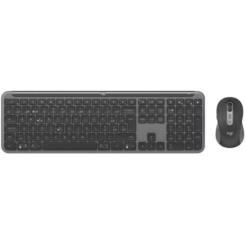 Logitech Signature Slim Combo MK950 ärile - klaviatuuri-hiire komplekt - 100% - täissuuruses - juhtmevaba - Bluetooth 5.1 LE - QWERTZ - Šveitsi - grafiit (920-012503)