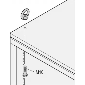 SCHROFF TÕSTEAASA KOMPLEKT M10 4TK - Rack-Accessory (20117080)