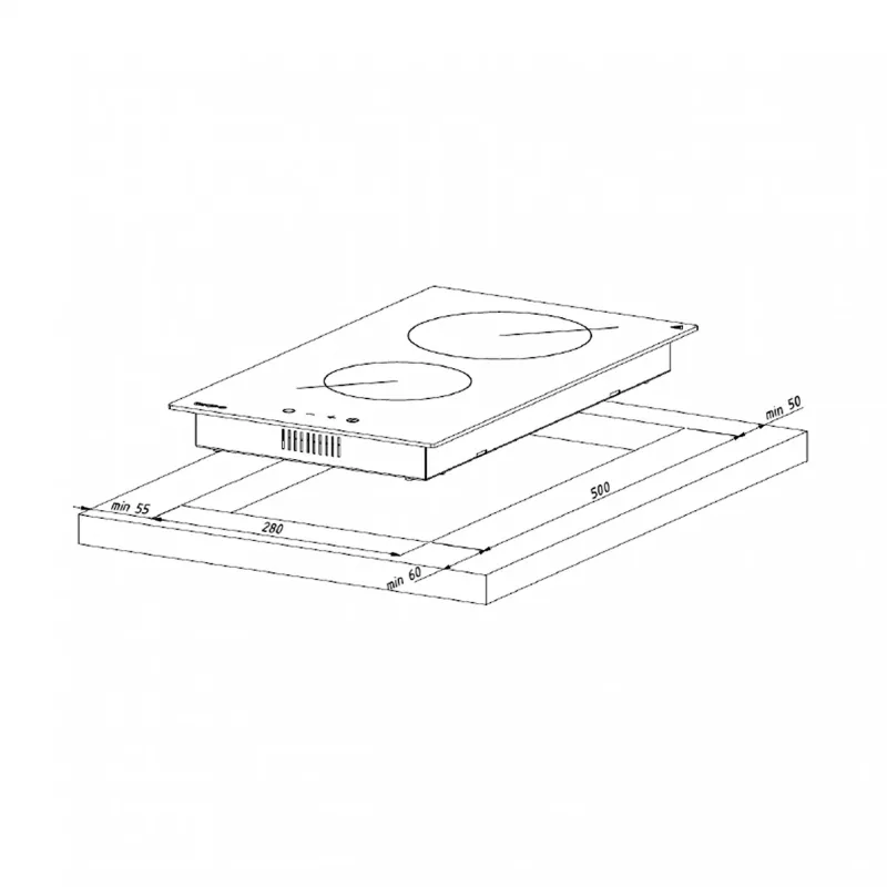 Keraamiline pliidiplaat AKPO PKA 30 601 must