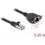DeLOCK 90773 võrgukaabel must 0,25 m Cat6a S/FTP RJ-45