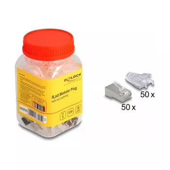 DeLOCK RJ45 modulaarpistik Cat.6 50 tk paindekaitsega