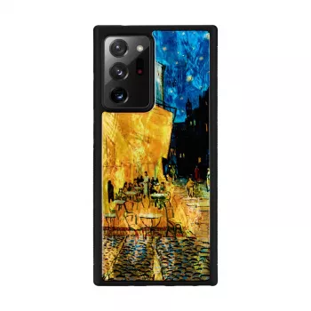 iKinsi telefonikott Samsung Galaxy Note 20 Ultra jaoks — must kohvikuterrassi kujundus