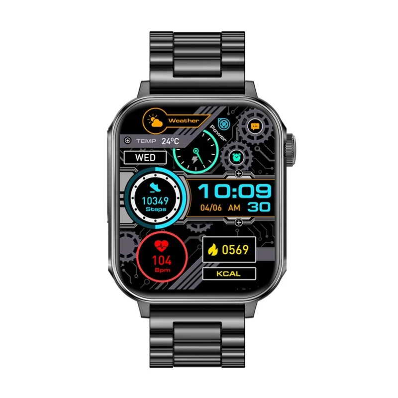 Nutikell Colmi P80 Steel Black Bluetooth ja pulsikellaga