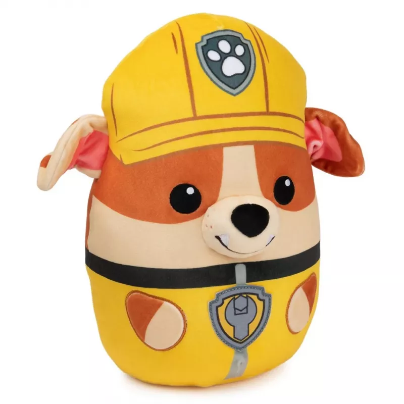 PAW Patrol Rubble Squish Plush, ametlik mänguasi populaarsest multifilmist, pehme topisloom vanusele 1+ aastat, 12”