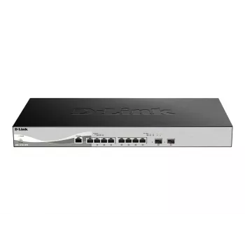 D-Link DXS-1210-10TS Hallatav L2/L3 10G Ethernet (100/1000/10000) 1U Must, Hõbedane