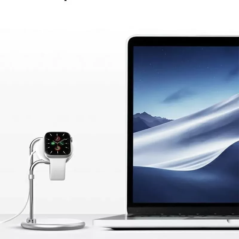 Aluminum alloy induction stand SAW-300 hõbedane Apple Watchile