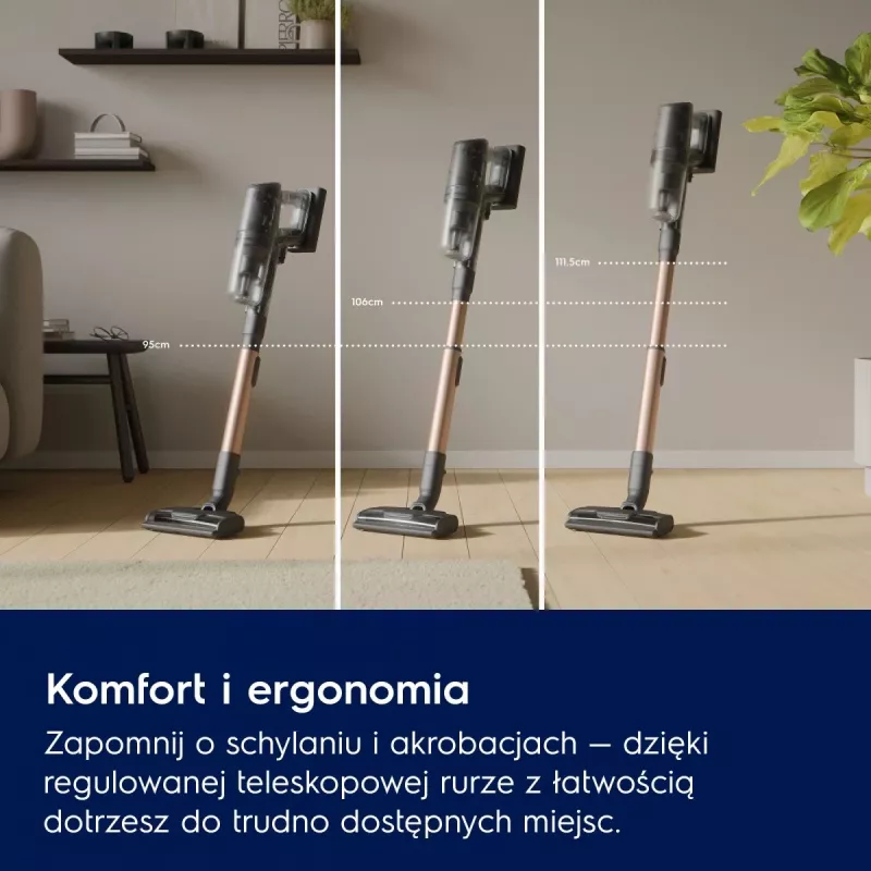Electrolux EP82AB25UG püstolmuimeja/elektriline luud Aku Kuiv Tsükloniline Kotita 0,4 L 100 W Hall