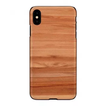 man and wood nuttelefoni ümbris iPhone XS Max — cappuccino must kaitseümbris