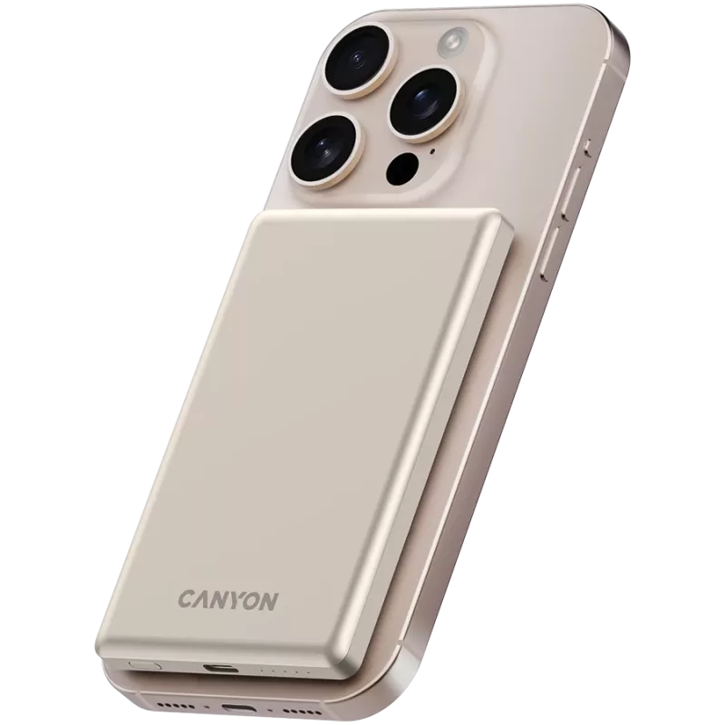 Canyon OnPower 505 - Powerbank - 5.000 mAh - sisend USB-C - väljund USB-C PD 20W + juhtmevaba magnet 1