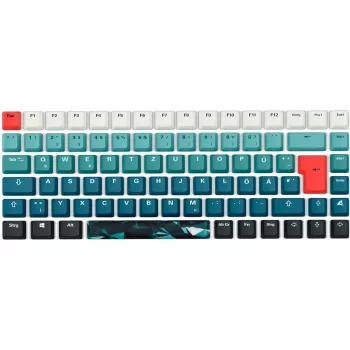 Klaviatuur Sharkoon SKILLER SGK50 S3 Design Bundle D1 hall-roheline punane — juhtmega mänguriklaviatuur, kompaktne paigutus