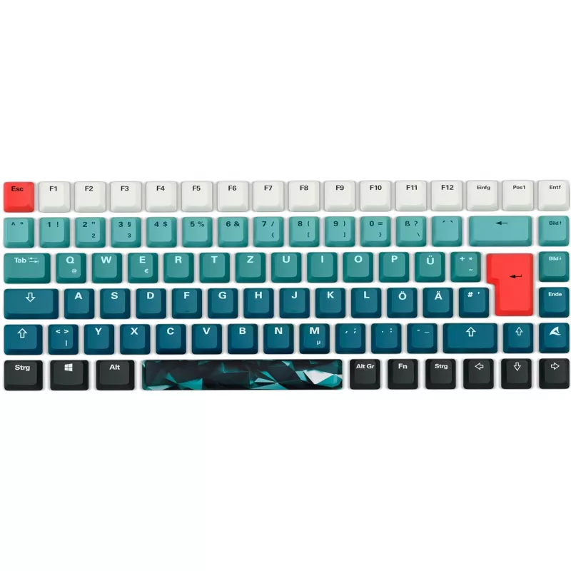 Klaviatuur Sharkoon SKILLER SGK50 S3 Design Bundle D1 hall-roheline punane — juhtmega mänguriklaviatuur, kompaktne paigutus