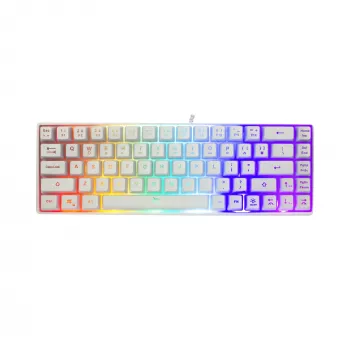 Klaviatuur White Shark RONIN Valge USB QWERTY 68 klahvi LED