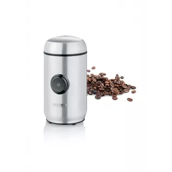 Blade grinder SEVERIN KM 3879 — blade coffee grinder, 150 W, 50 g capacity, stainless steel blades, Must