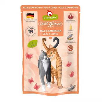 Märg kassitoit Fox4Pets DeliCATessen Vasika- ja küülikuliha 85 g kotike, täisväärtuslik sööt, gluteeni- ja sojavaba
